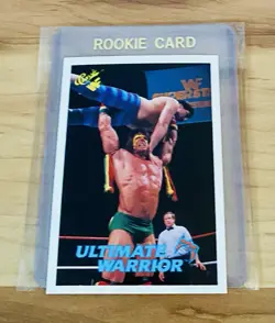 1990 Classic WWF Ultimate Warrior #43 Rookie Card WWE Vintage Mint Rare - Image 1