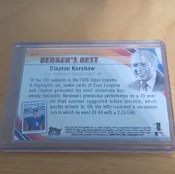 Topps 2016 Berger's Best Clayton Kershaw Dodgers BB-57 Rookie Reprint Auto - Image 2