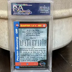 Collector's Edge 1998 Odyssey Peyton Manning #60S Rookie PSA 9 Colts - Image 2