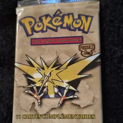 Wizards of the Coast Pokemon TCG Fossil French Booster Pack Zapdos 11 *SEALED* - Image 1