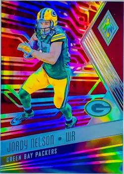 2017 Panini Phoenix - Jordy Nelson #39 RED PRIZM /299 Refractor Holo SSP Card - Image 1