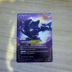 Lightning Rush VEN 156/166 NM Epic Foil Kennen Signature Spell Riftbound TCG - Image 1