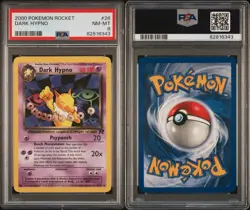 PSA 8 Dark Hypno 26/82 Rare Team Rocket Vintage Pokemon Card 2000 WOTC - Image 3