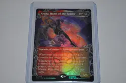 MTG magic SPIDERMAN spm BORDERLESS FOIL ARANA HEART of the SPIDER #213 RARE - Image 1