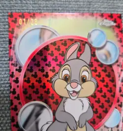 2026 Topps Chrome Disney Thumper Alpha!! Mickey Mouse Red And Black 1/28 - Image 3