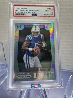 2023 Panini Prizm Anthony Richardson Silver Flashback #PFR4 RC PSA 10 Colts - Image 1