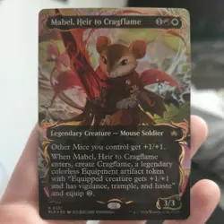 Mabel, Heir to Cragflame (Borderless) (Raised Foil) - 0351 Near Mint MTG - Image 1