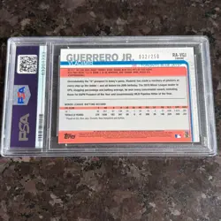 2019 Topps Chrome Rookie Autograph Purple Vladimir Guerrero Jr /250 PSA 9 MINT - Image 2