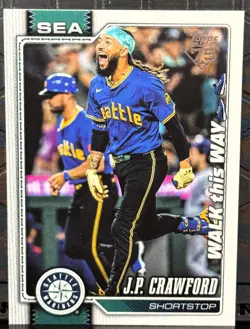2026 Topps Series 1 #156 J.P. Crawford Celebrations Walk This Way SP 1:320 Packs - Image 1