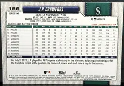 2026 Topps Series 1 #156 J.P. Crawford Celebrations Walk This Way SP 1:320 Packs - Image 2