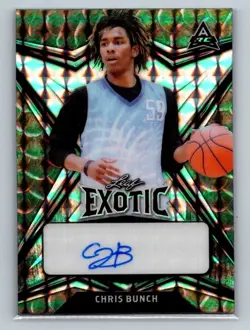 2022-23 Leaf Exotic #BA-CB1 Chris Bunch Mosaics Fish Scale Auto #/2 - Image 1