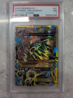 Pokemon Primal Groudon EX Full Art Ancient Origins 97/98 PSA 7 - Image 1