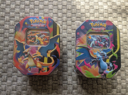 Pokemon 2026 Mega Charizard Tin SET OF 2 Mega X & Mega Y - New / Factory Sealed - Image 1