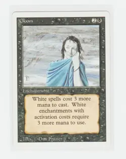 Magic the Gathering ~ MTG ~ 1x Gloom ~ M/NM ~ REVISED - Image 1