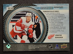 2022-23 Upper Deck Trilogy Rookie Signature Pucks Jonatan Berggren Auto - Image 2