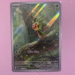 Pokemon Chespin 087/086 Chaos Rising Illustration Rare Holo NM - Image 1
