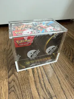 Pokemon TCG Mega Evolution - Base Set Booster Box New Sealed - Acrylic Case - Image 1