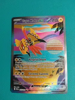 Pokemon TCG Sir Paradox Rift Tapu Koko EX Holo Card 247/182 - Image 1