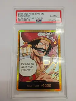 2025 ONE PIECE OP13-CARRYING ON HIS WILL DON!! CARD # ALTERNATE ART-GOLD PSA 10 - Image 1