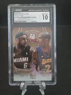 2013 Elite LeBron James VS Kobe Bryant FACE 2 FACE RARE CGC 10 GEM MINT LOW POP! - Image 1