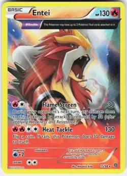 Pokemon Entei 15/98 Holo Rare Ancient Origins Pokemon Near Mint - Image 1