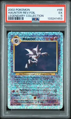 2002 POKEMON LEGENDARY COLLECTION #46 HAUNTER-REVERSE FOIL PSA 5 - Image 1