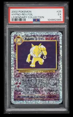 2002 Pokemon Legendary Collection Reverse Holo Hypno #25 PSA 5 EX - Image 1