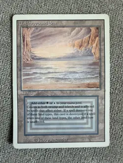 Magic: The Gathering Underground Sea Revised Edition Dual Land Card LP - Image 1
