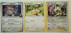 Meowth 3 Card Lot ~Cute cards~ Pokemon TCG - perfect for Meowth collectors - Image 1