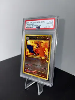 Pokemon TCG Charizard No. 006 Neo Premium File 2 Reverse Holo Japanese PSA 10 - Image 1