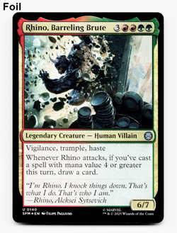 Rhino, Barreling Brute (FOIL) - [Marvel's Spider-Man] MTG NM/M 🔥🌳 Ships Meow! - Image 1