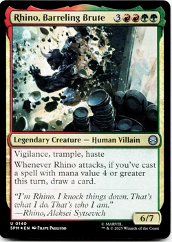 Rhino, Barreling Brute (FOIL) - [Marvel's Spider-Man] MTG NM/M 🔥🌳 Ships Meow! - Image 3