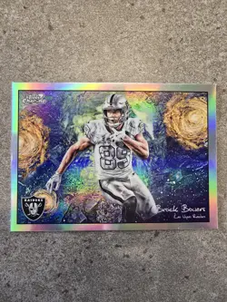 2025 Topps Cosmic Chrome NFL Brock Bowers Stars In The Night / Starry Night SSP - Image 1