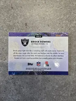 2025 Topps Cosmic Chrome NFL Brock Bowers Stars In The Night / Starry Night SSP - Image 2