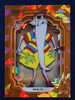 Merlin /25 Orange 2024 Topps Chrome Disney Sapphire #29 The Sword In The Stone - Image 1
