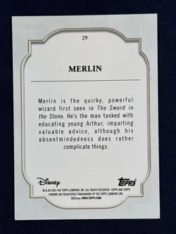 Merlin /25 Orange 2024 Topps Chrome Disney Sapphire #29 The Sword In The Stone - Image 2