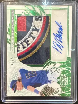 2024 Leaf Trinity Luke Keaschall Jersey Patch Auto /25 Rookie - Minnesota Twins - Image 2