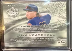 2024 Leaf Trinity Luke Keaschall Jersey Patch Auto /25 Rookie - Minnesota Twins - Image 3