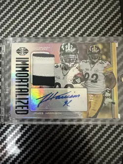 2019 Illusions - James Harrison Immortalized Patch Auto #’d 5/5 Player worn! 🔥 - Image 1