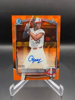 Quentin Young 2025 1st Bowman Draft Sapphire Chrome Auto Orange Refractor #02/25 - Image 1