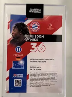 2025-26 Topps Total Football Wisdom Mike /5 RC Bayern Munich - Image 2