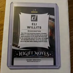2026 Donruss Eli Willits Night Moves #5 SP Nationals - Image 2