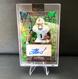 Wild Card 2023 WildChrome Jayden Reed #WCG-50 Auto /5 Michigan State - Image 1