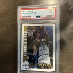 NBA Hoops 1992-93 Shaquille O'Neal Rookie #442 PSA 9 Orlando Magic - Image 1