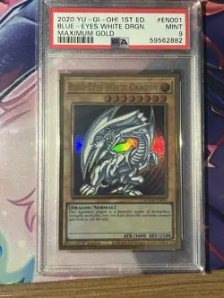 BLUE EYES WHITE DRAGON 2020 Yugioh 1st Edition - MAGO-EN001 Maximum Gold PSA 9 - Image 1