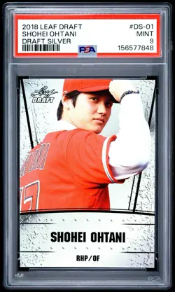 Shohei Ohtani RC 2018 Leaf Draft Silver #DS-01 PSA 9 Los Angeles Angels - Image 1