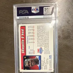 NBA Hoops 1992-93 Shaquille O'Neal Rookie #442 PSA 9 Orlando Magic - Image 2
