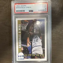 NBA Hoops 1992-93 Shaquille O'Neal Rookie #442 Orlando Magic PSA 9 - Image 1