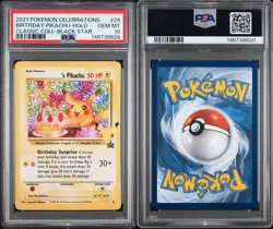 PSA 10 GEM MINT Birthday Pikachu 24/53 Celebrations: Classic Collection Holo - Image 3