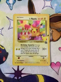 Birthday Pikachu 24/53 Celebrations: Classic Collection Holo Pokemon Tcg - Image 1
